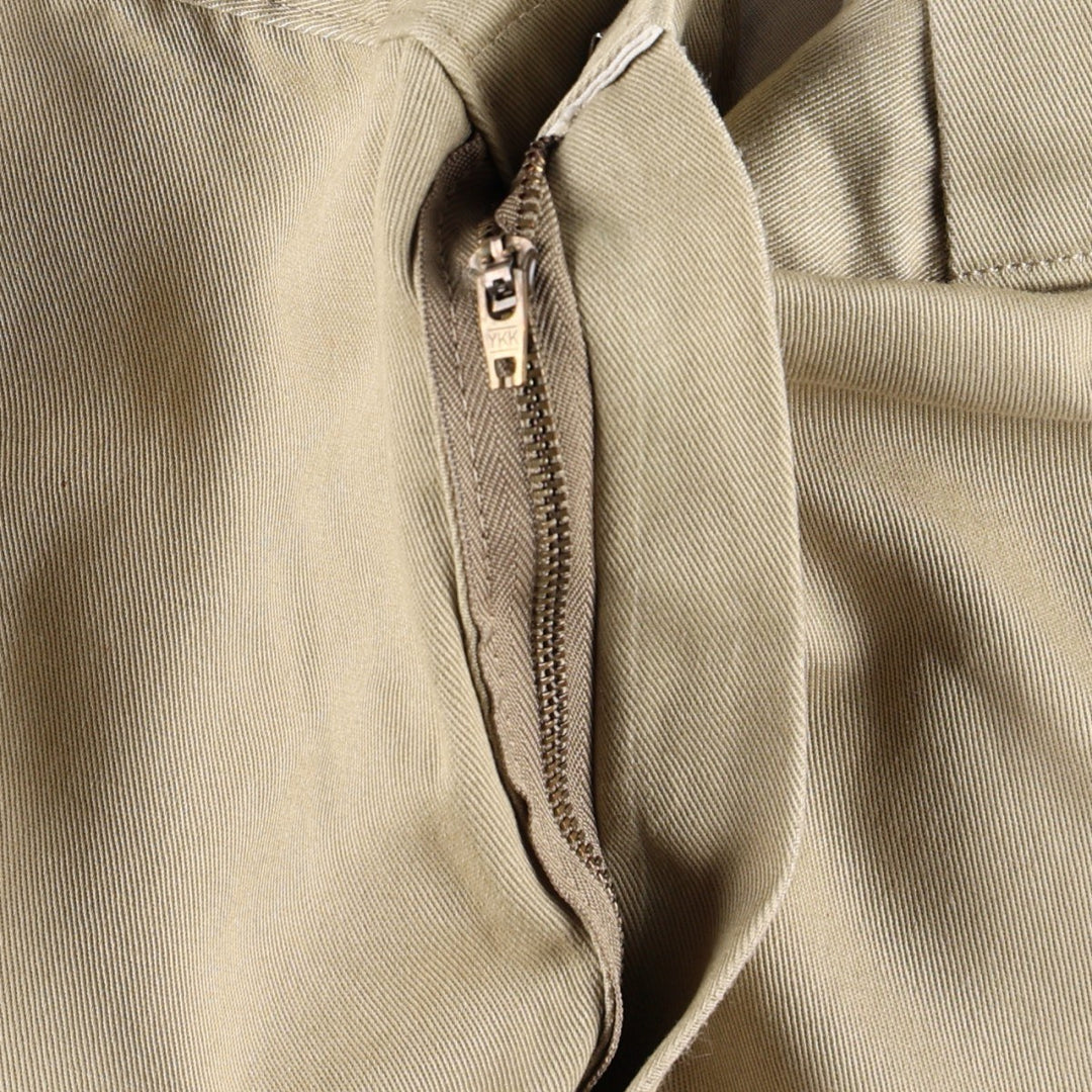 80s-90'S Dickies Work Pants, Made in USA, Men's Size W37 (approx.), Vintage polyester Beige type Vintage Second Hand