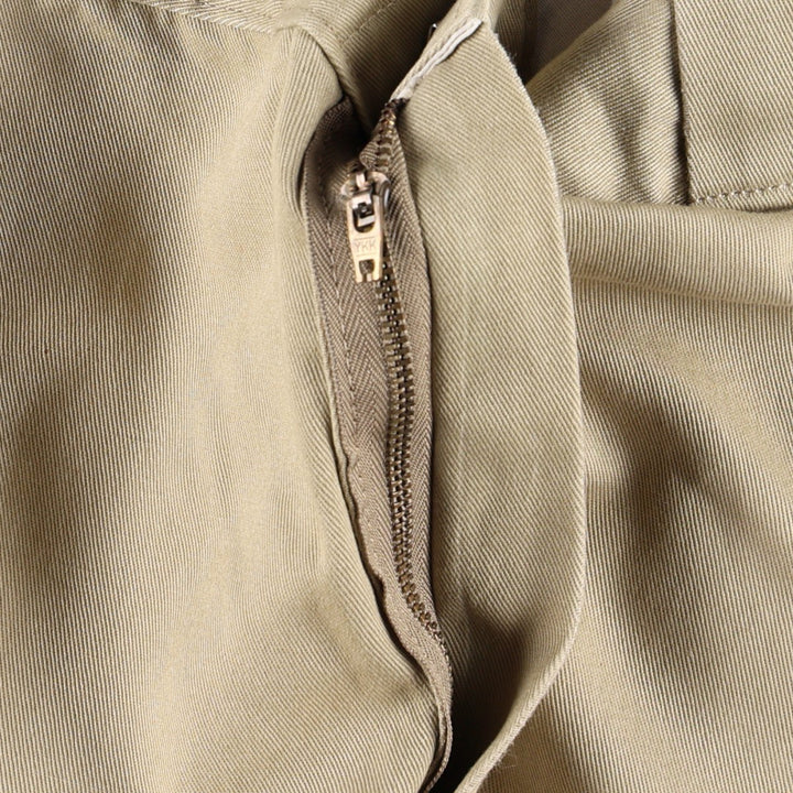 80s-90'S Dickies Work Pants, Made in USA, Men's Size W37 (approx.), Vintage polyester Beige type Vintage Second Hand