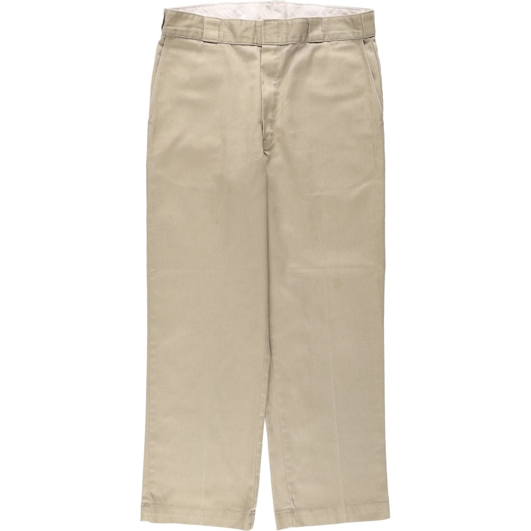 90'S Dickies Work Pants Made in USA Men's W36 Vintage polyester Beige type Vintage Second Hand