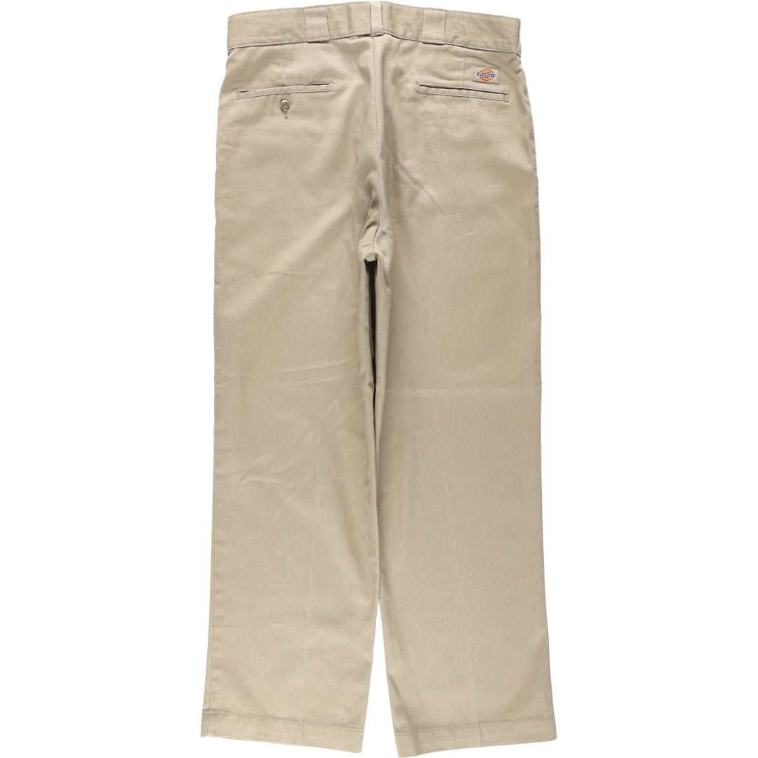 90'S Dickies Work Pants Made in USA Men's W36 Vintage polyester Beige type Vintage Second Hand