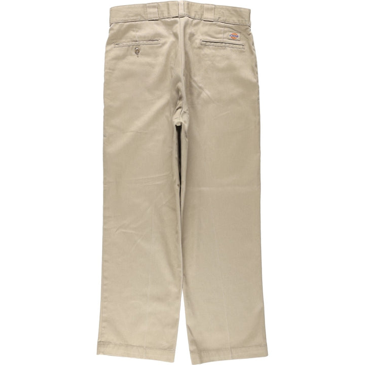 90'S Dickies Work Pants Made in USA Men's W36 Vintage polyester Beige type Vintage Second Hand