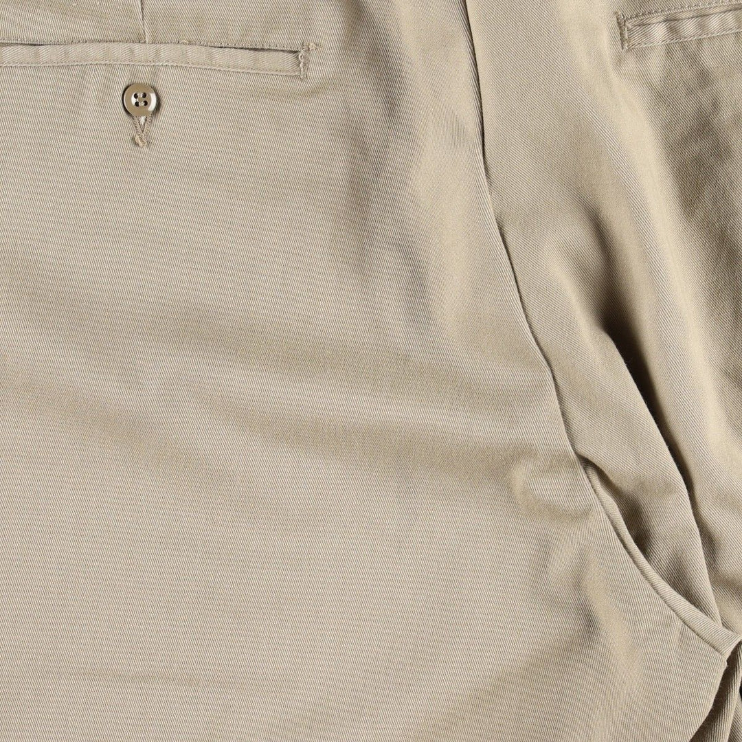 90'S Dickies Work Pants Made in USA Men's W36 Vintage polyester Beige type Vintage Second Hand