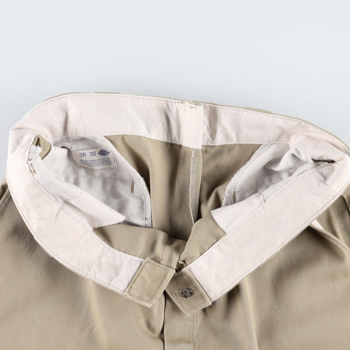 90'S Dickies Work Pants Made in USA Men's W36 Vintage polyester Beige type Vintage Second Hand