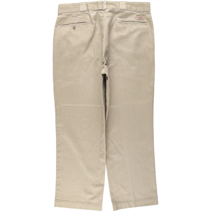 80s-90'S Dickies Work Pants, Made in USA, Men's Size W37 (approx.), Vintage polyester Beige type Vintage Second Hand