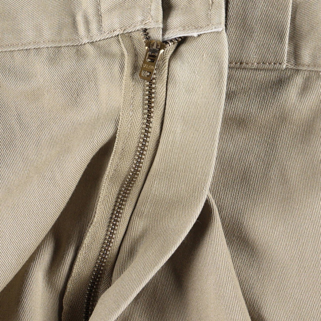 80s-90'S Dickies Work Pants, Made in USA, Men's Size W37 (approx.), Vintage polyester Beige type Vintage Second Hand