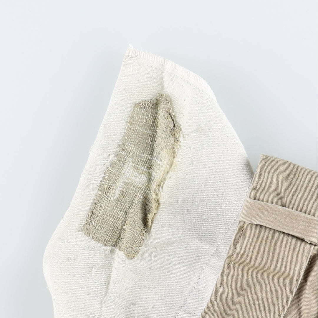 80s-90'S Dickies Work Pants, Made in USA, Men's Size W37 (approx.), Vintage polyester Beige type Vintage Second Hand