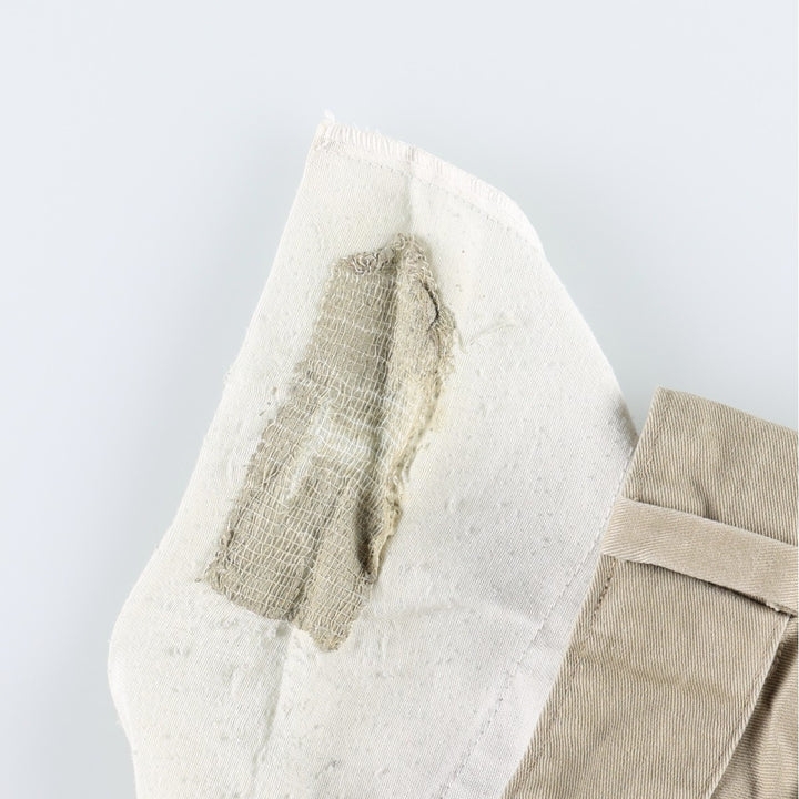 80s-90'S Dickies Work Pants, Made in USA, Men's Size W37 (approx.), Vintage polyester Beige type Vintage Second Hand