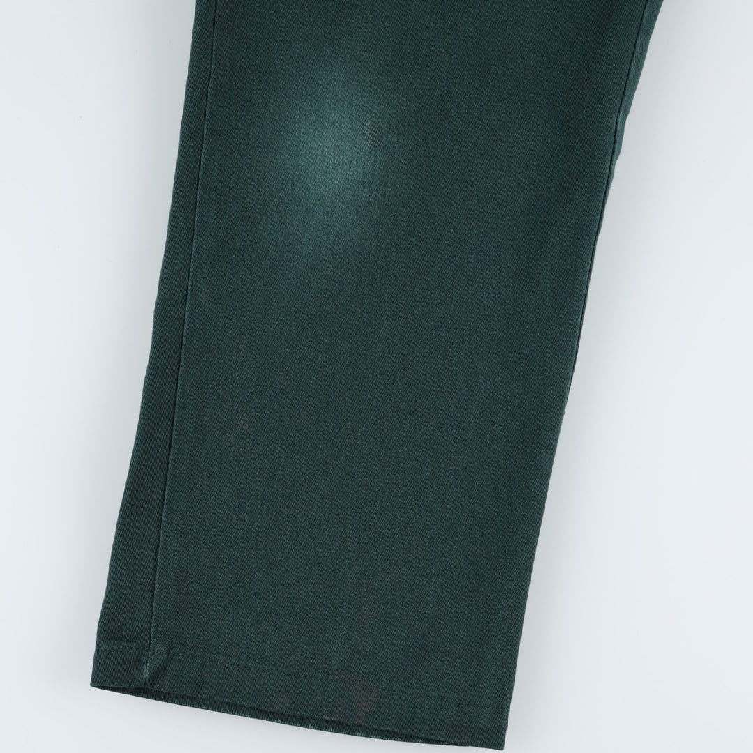 Dickies Work Pants Men's W34 unclear dark green Vintage Second Hand