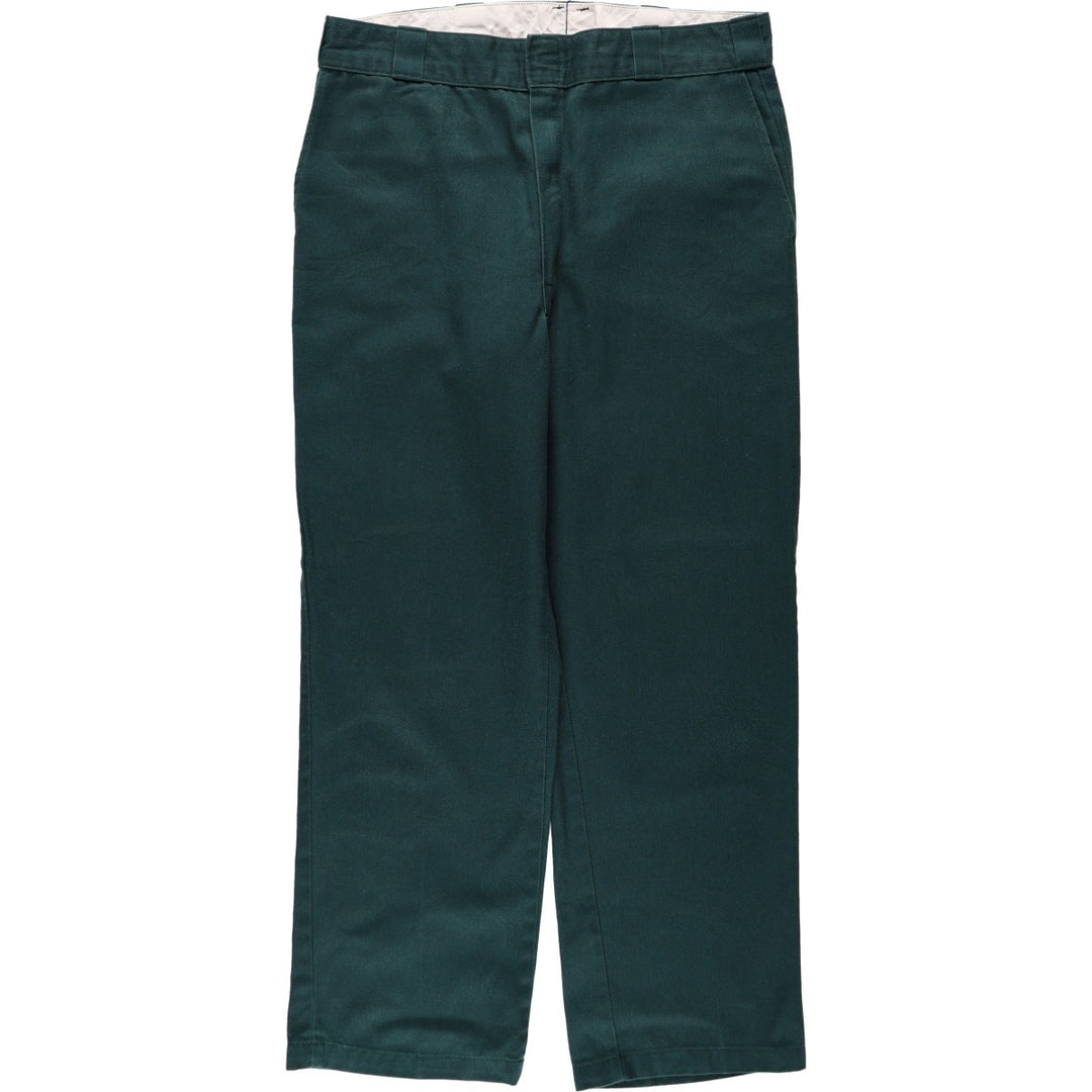 90'S Dickies Work Pants Made in USA Men's W35 Vintage unclear Green type dark green Vintage Second Hand