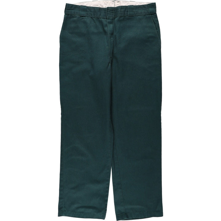 90'S Dickies Work Pants Made in USA Men's W35 Vintage unclear Green type dark green Vintage Second Hand