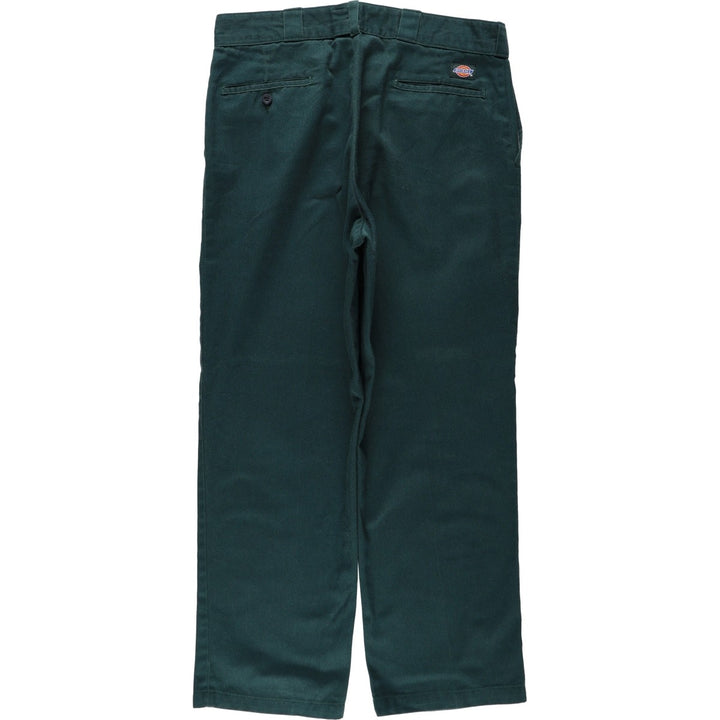 90'S Dickies Work Pants Made in USA Men's W35 Vintage unclear Green type dark green Vintage Second Hand