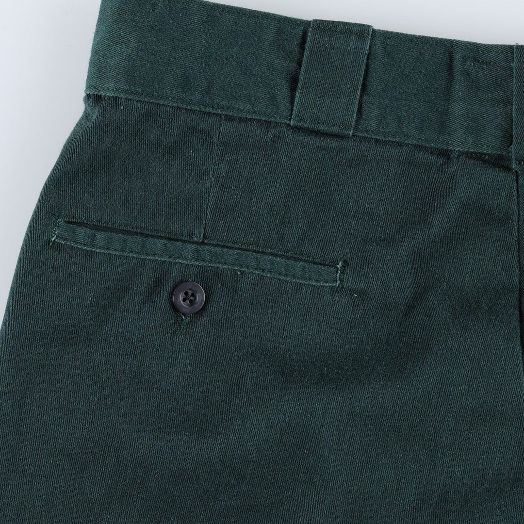 90'S Dickies Work Pants Made in USA Men's W35 Vintage unclear Green type dark green Vintage Second Hand