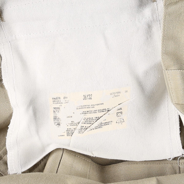 90'S Dickies Work Pants Made in USA Men's W35 Vintage polyester Beige type Vintage Second Hand