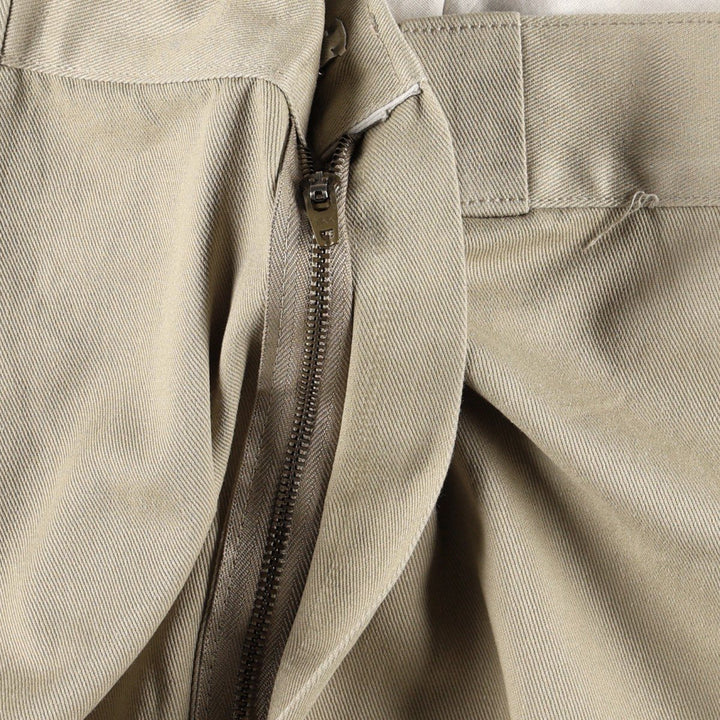 90'S Dickies Work Pants Made in USA Men's W35 Vintage polyester Beige type Vintage Second Hand