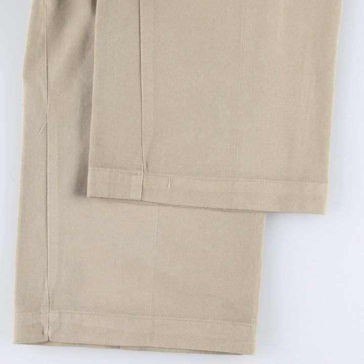90'S Dickies Work Pants Made in USA Men's W35 Vintage polyester Beige type Vintage Second Hand