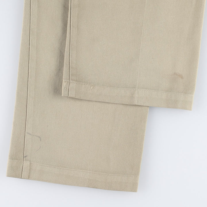90'S Dickies Work Pants Made in USA Men's W35 Vintage polyester Beige type Vintage Second Hand