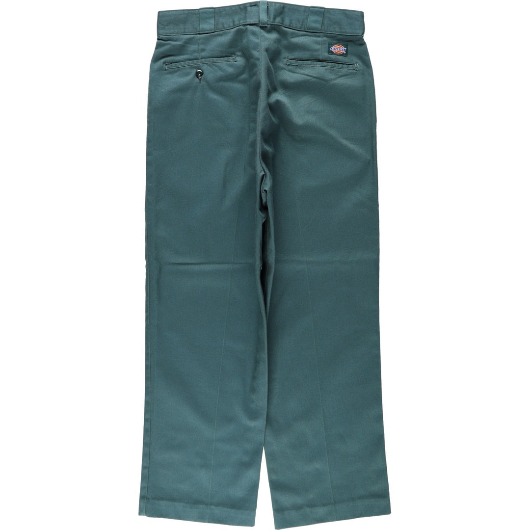 90'S Dickies Work Pants Made in USA Men's W33 Vintage polyester Green type dark green Vintage Second Hand