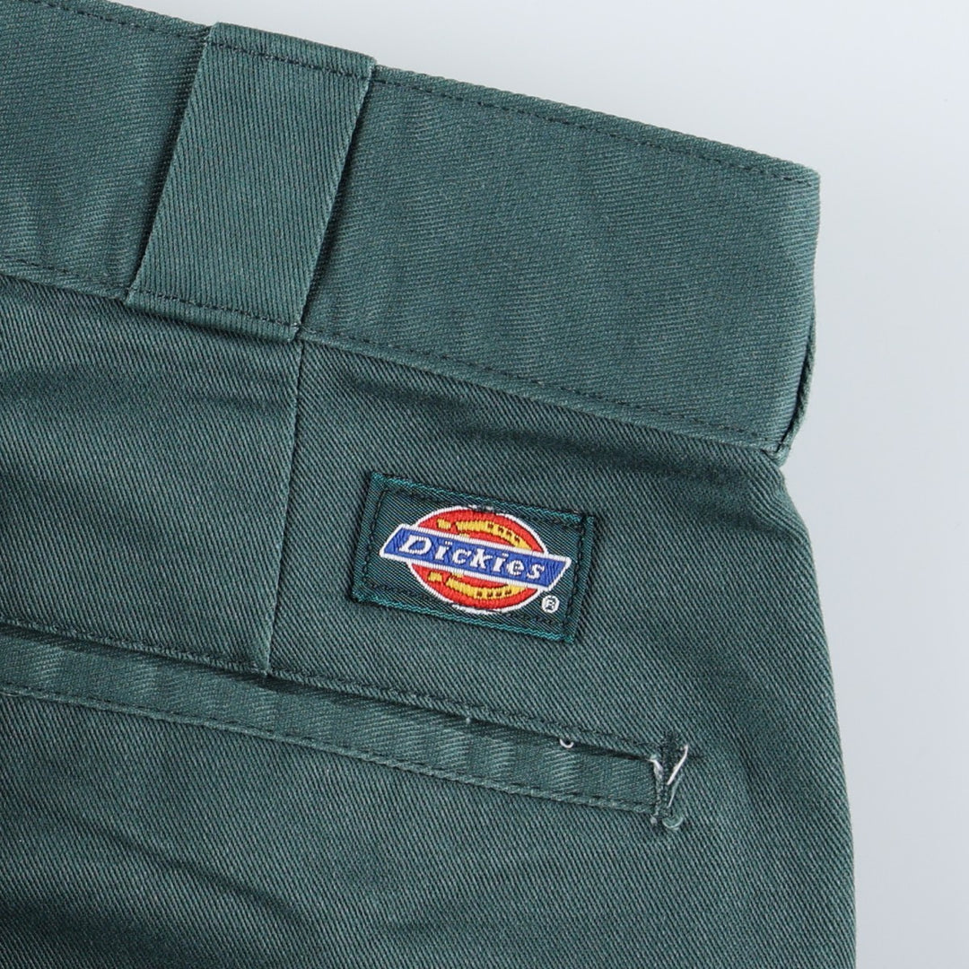90'S Dickies Work Pants Made in USA Men's W33 Vintage polyester Green type dark green Vintage Second Hand