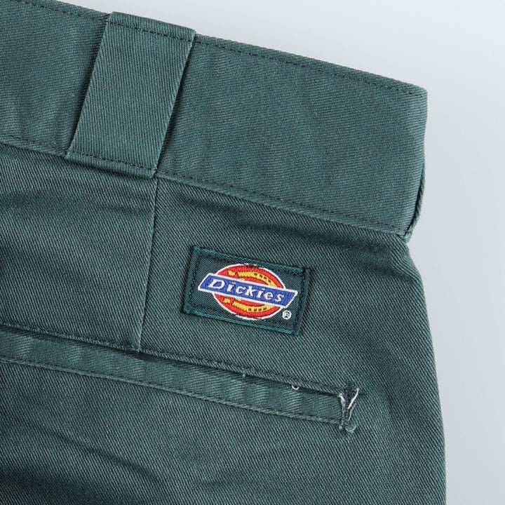 90'S Dickies Work Pants Made in USA Men's W33 Vintage polyester Green type dark green Vintage Second Hand