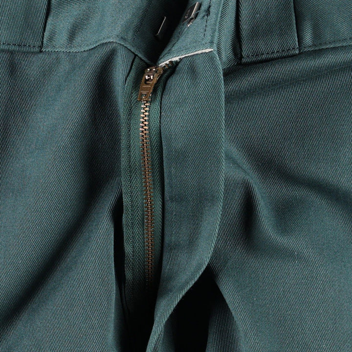 90'S Dickies Work Pants Made in USA Men's W33 Vintage polyester Green type dark green Vintage Second Hand