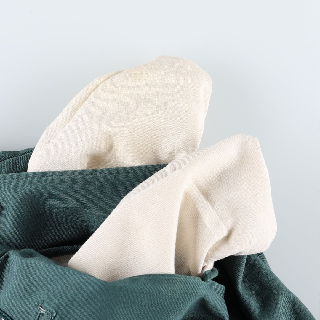 90'S Dickies Work Pants Made in USA Men's W33 Vintage polyester Green type dark green Vintage Second Hand