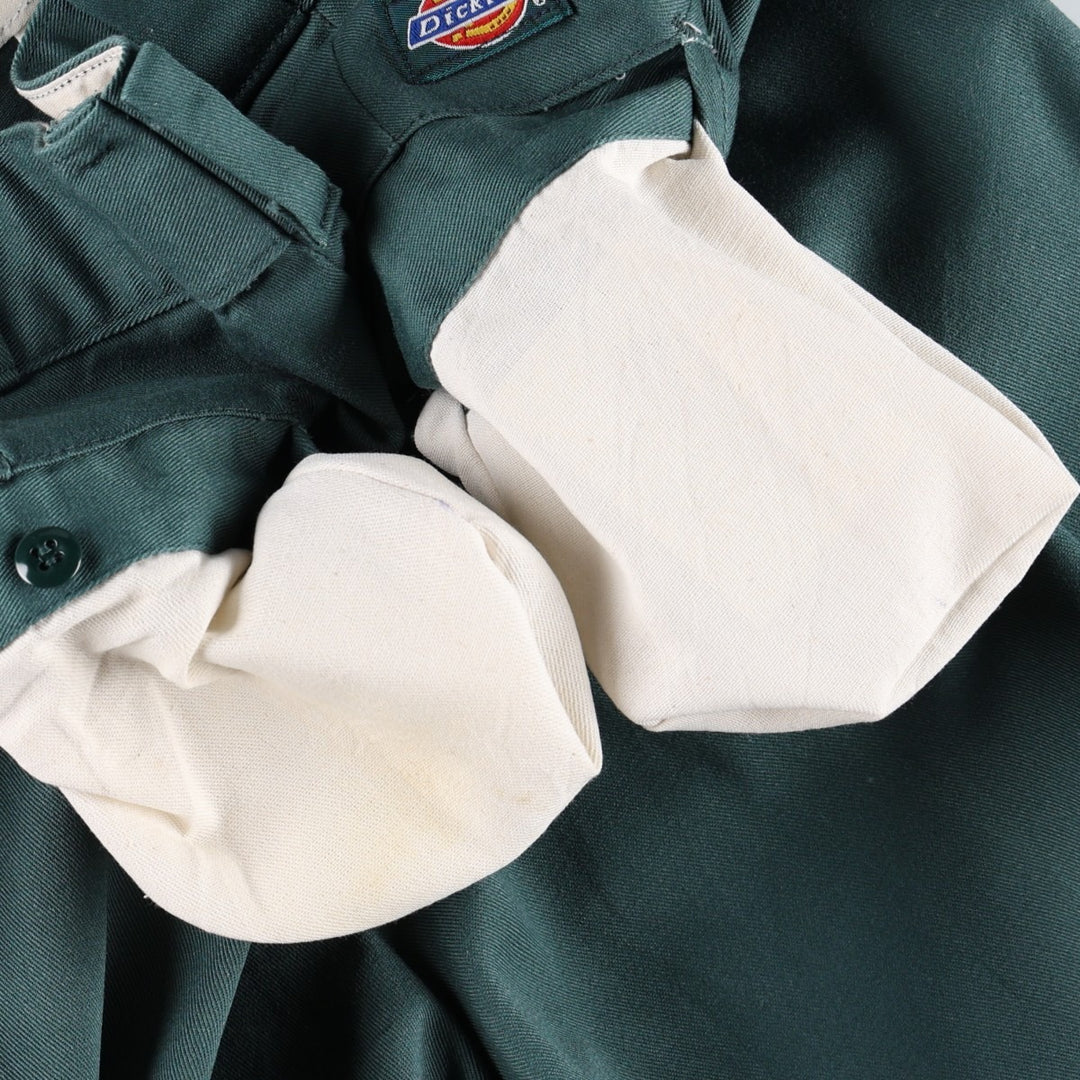 90'S Dickies Work Pants Made in USA Men's W33 Vintage polyester Green type dark green Vintage Second Hand