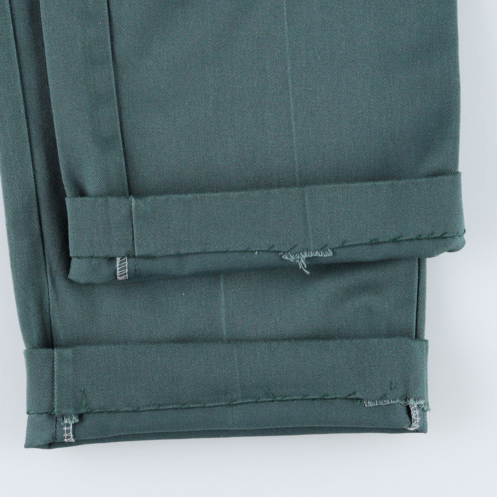 90'S Dickies Work Pants Made in USA Men's W33 Vintage polyester Green type dark green Vintage Second Hand