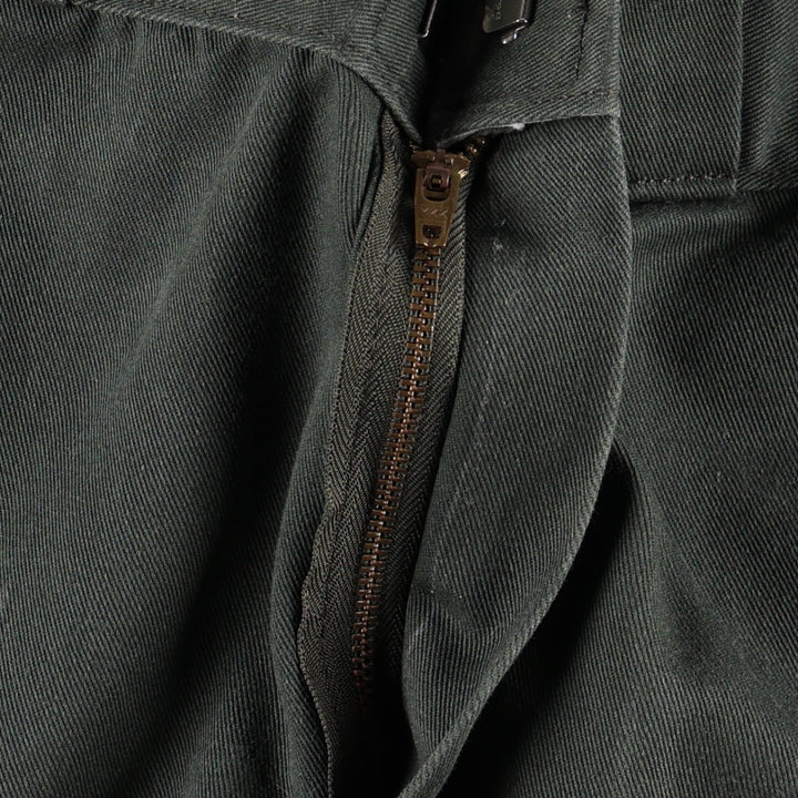90'S Dickies Work Pants, Made in USA, Men's, Size W31, Vintage polyester dark green Vintage Second Hand