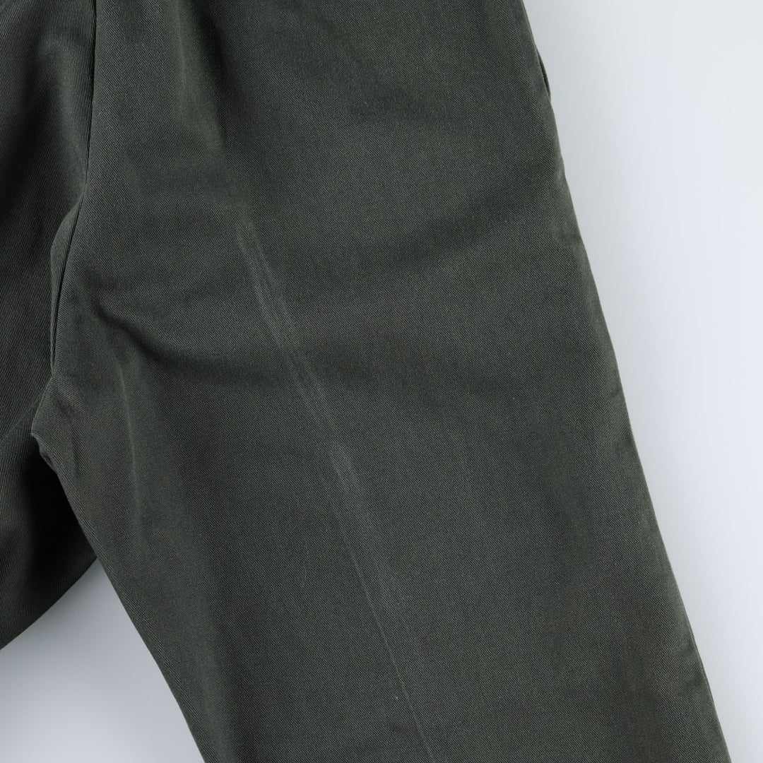 90'S Dickies Work Pants, Made in USA, Men's, Size W31, Vintage polyester dark green Vintage Second Hand