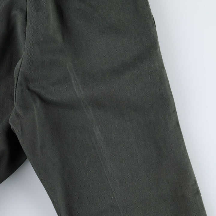 90'S Dickies Work Pants, Made in USA, Men's, Size W31, Vintage polyester dark green Vintage Second Hand