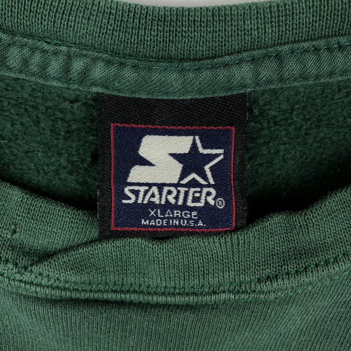 90'S Starter NFL Green Bay Packers Print Sweatshirt, Made in USA, Men's XL equivalent, Vintage cotton green type Vintage Second Hand