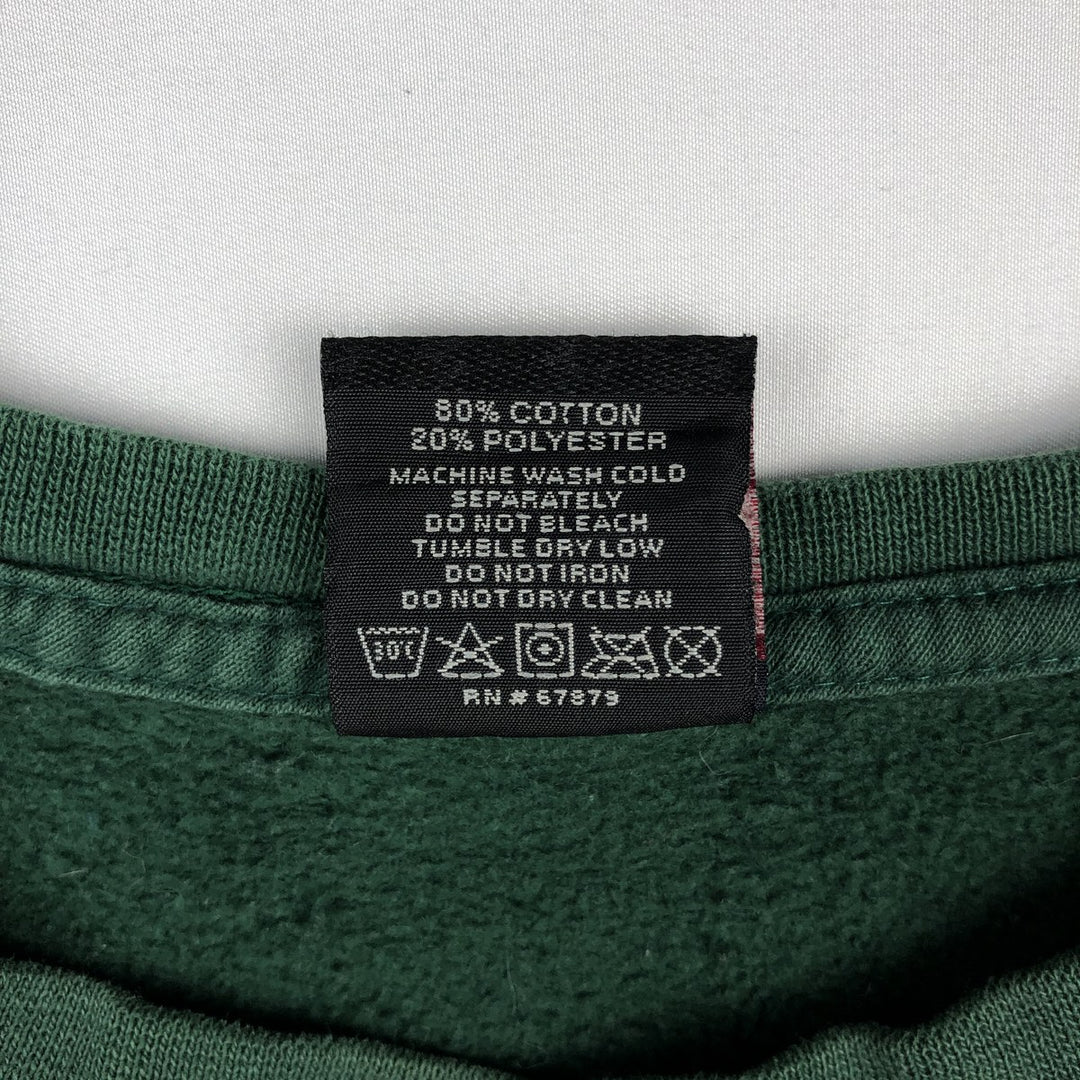 90'S Starter NFL Green Bay Packers Print Sweatshirt, Made in USA, Men's XL equivalent, Vintage cotton green type Vintage Second Hand