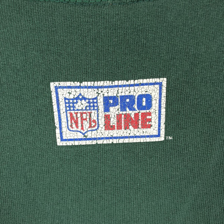 90'S Starter NFL Green Bay Packers Print Sweatshirt, Made in USA, Men's XL equivalent, Vintage cotton green type Vintage Second Hand