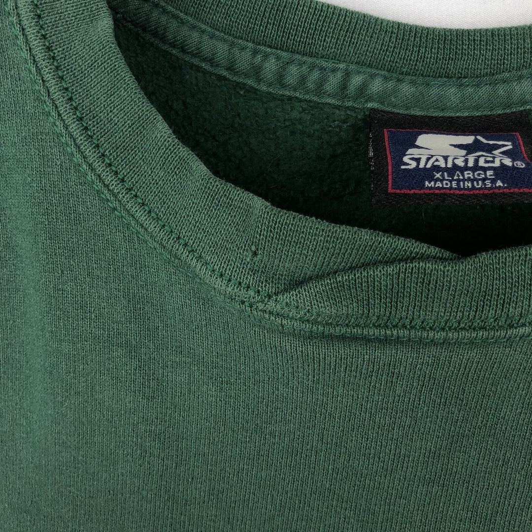 90'S Starter NFL Green Bay Packers Print Sweatshirt, Made in USA, Men's XL equivalent, Vintage cotton green type Vintage Second Hand