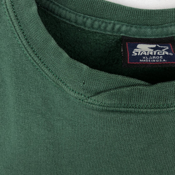 90'S Starter NFL Green Bay Packers Print Sweatshirt, Made in USA, Men's XL equivalent, Vintage cotton green type Vintage Second Hand