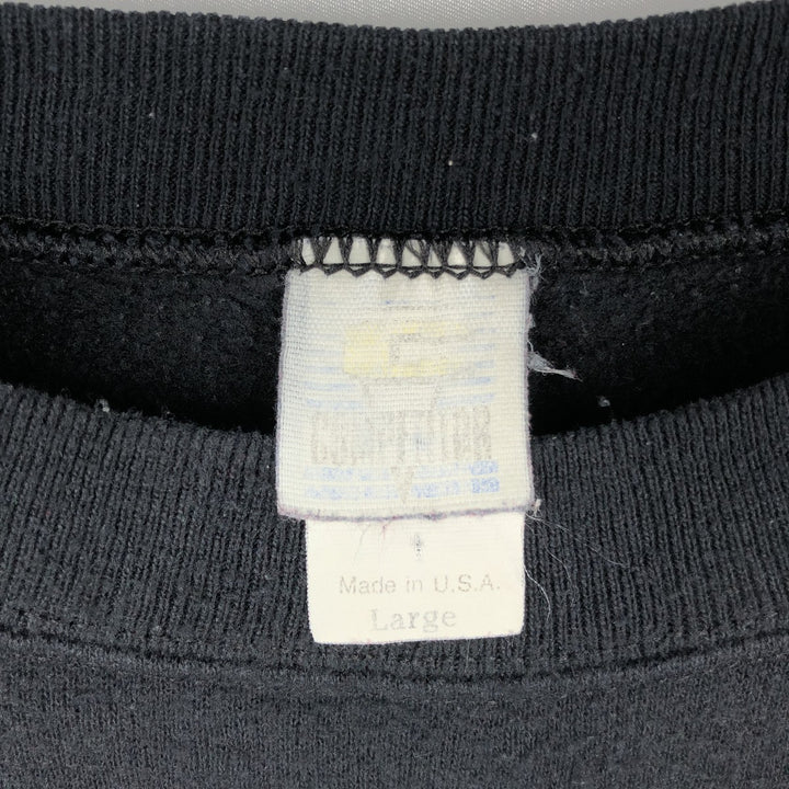 90'S NFL Pittsburgh Steelers Print Sweatshirt, Made in USA, Men's Size L (Equivalent), Vintage cotton black type Vintage Second Hand