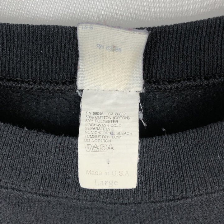 90'S NFL Pittsburgh Steelers Print Sweatshirt, Made in USA, Men's Size L (Equivalent), Vintage cotton black type Vintage Second Hand