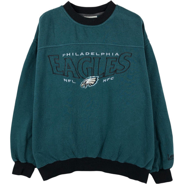 90'S Lee NFL Philadelphia Eagles Print Sweatshirt, Men's Size L (approx.), Vintage polyester green type Vintage Second Hand