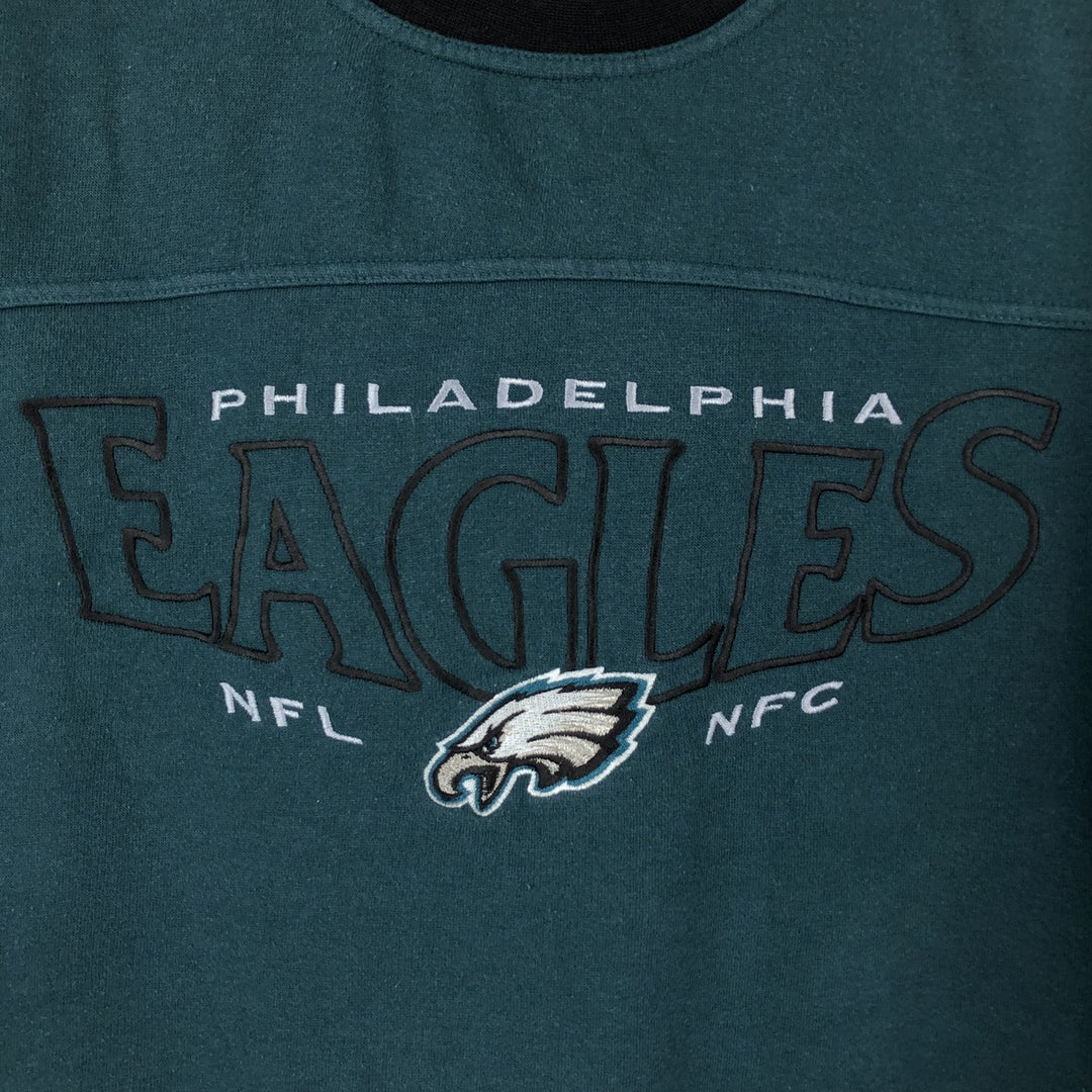 90'S Lee NFL Philadelphia Eagles Print Sweatshirt, Men's Size L (approx.), Vintage polyester green type Vintage Second Hand