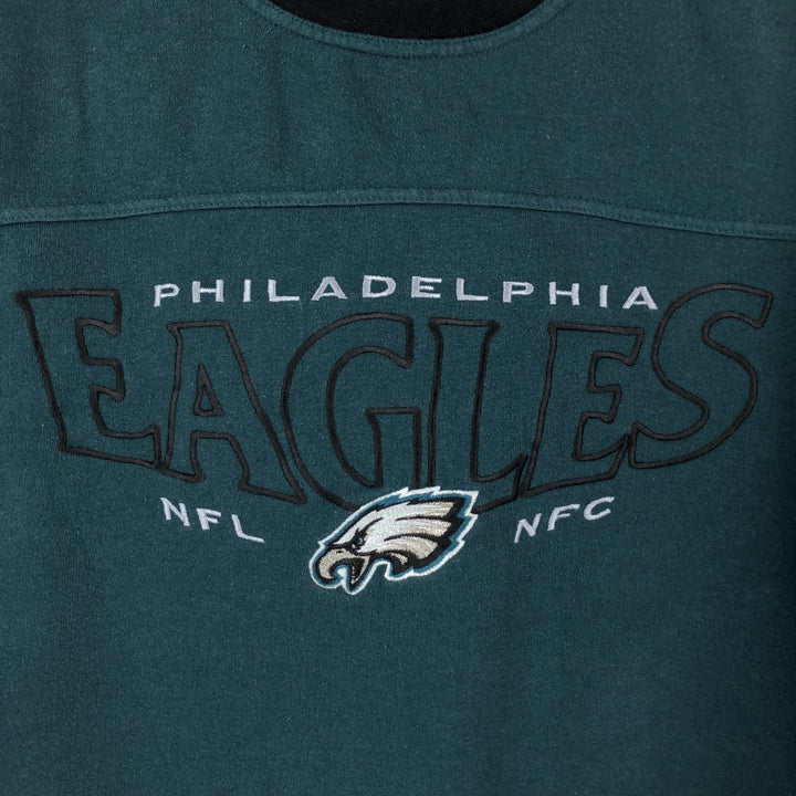 90'S Lee NFL Philadelphia Eagles Print Sweatshirt, Men's Size L (approx.), Vintage polyester green type Vintage Second Hand