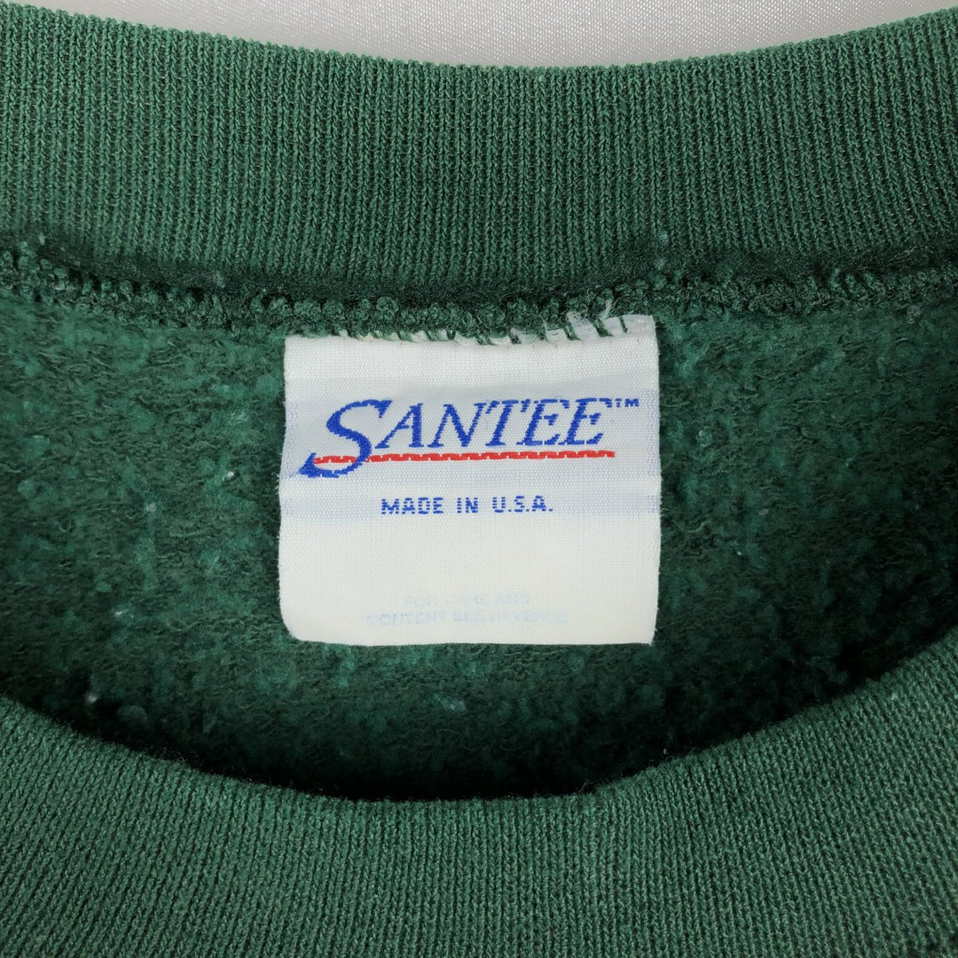 SANTEE NFL Green Bay Packers Print Sweatshirt, Made in USA, Men's Size L (Equivalent), Vintage polyester green type Vintage Second Hand