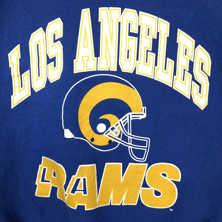90'S Russell NFL Los Angeles Rams Print Sweatshirt, Made in USA, Men's Size M (approx.) cotton blue type Vintage Second Hand