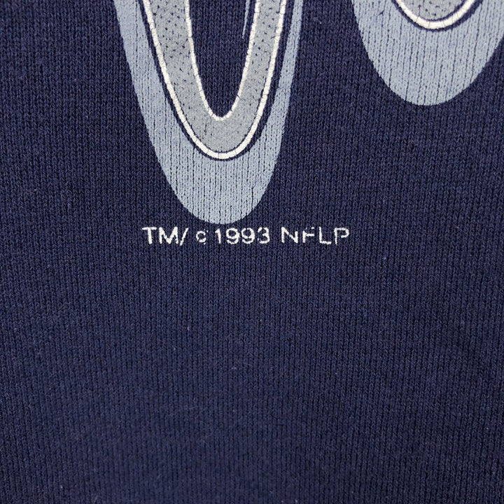 90'S Delta NFL Dallas Cowboys Print Sweatshirt, Made in USA, Men's Size L (Equivalent), Vintage polyester Navy blue Vintage Second Hand