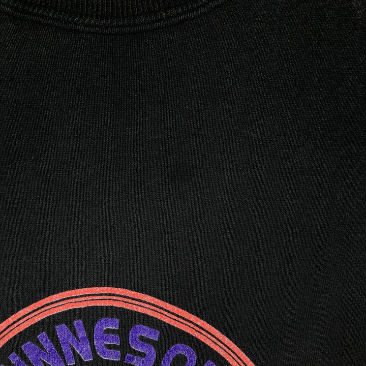 80s-90'S Fruit of the Loom NFL Minnesota Vikings Print Sweatshirt (Men's Size L) unclear black type Vintage Second Hand
