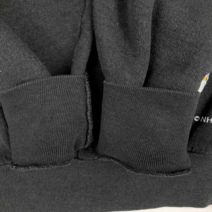 90'S Fruit of the Loom NHL Boston Bruins Print Sweatshirt, Made in Canada, Men's Size M (approx.) cotton black type Vintage Second Hand