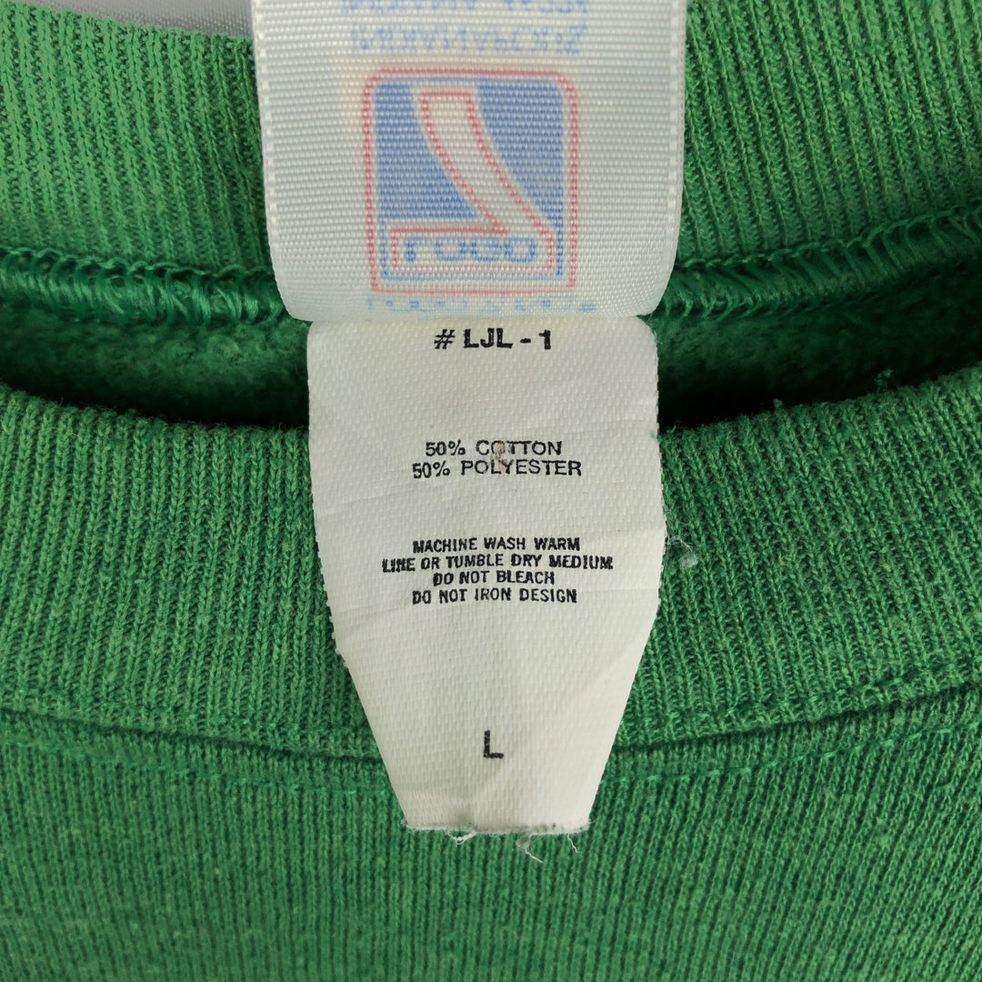 90'S LOGO7 NFL Philadelphia Eagles Print Sweatshirt, Made in USA, Men's Size L (Equivalent), Vintage cotton green type Vintage Second Hand