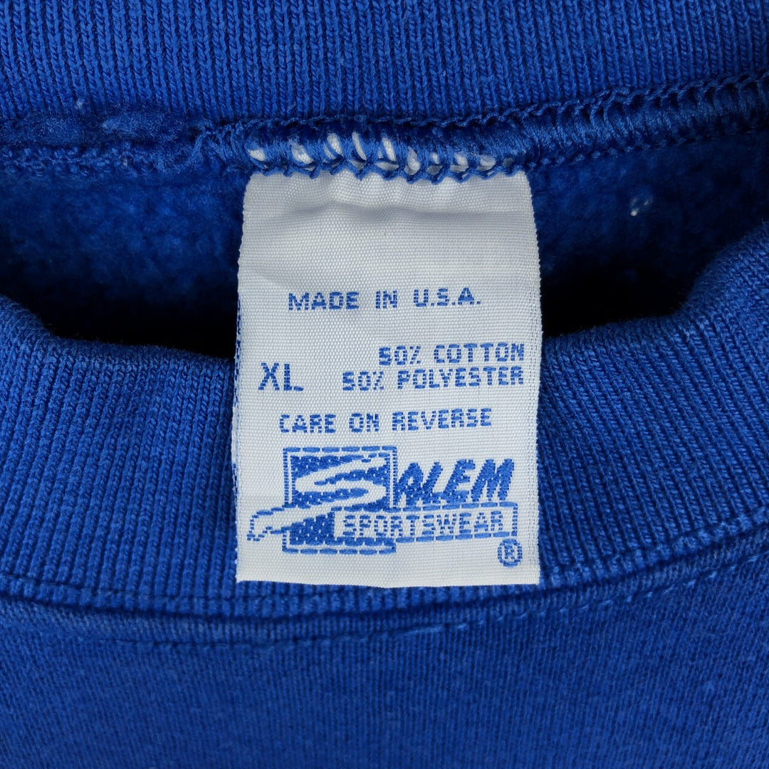 90'S SALEM SPORTSWEAR NFL Denver Broncos Sweatshirt, Made in USA, Men's XL equivalent, Vintage cotton blue type Vintage Second Hand