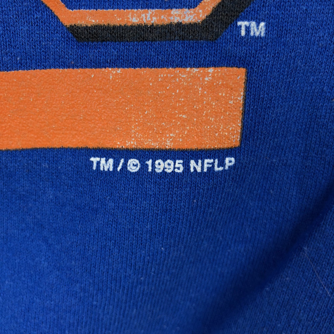 90'S SALEM SPORTSWEAR NFL Denver Broncos Sweatshirt, Made in USA, Men's XL equivalent, Vintage cotton blue type Vintage Second Hand