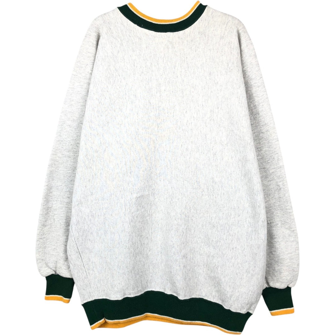 90'S LEGENDS NFL Green Bay Packers Print Sweatshirt, Made in USA, Men's Size L (Equivalent), Vintage cotton gray type Vintage Second Hand