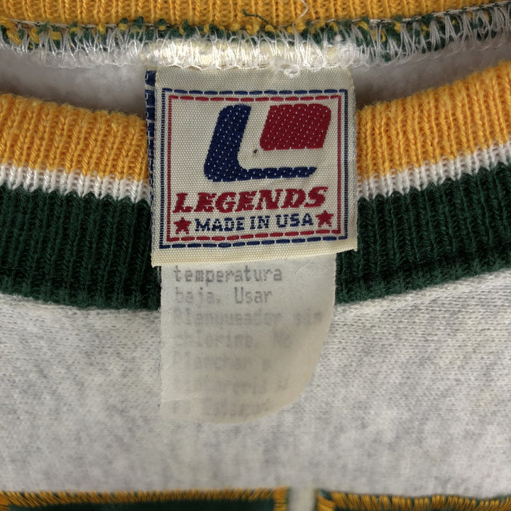 90'S LEGENDS NFL Green Bay Packers Print Sweatshirt, Made in USA, Men's Size L (Equivalent), Vintage cotton gray type Vintage Second Hand